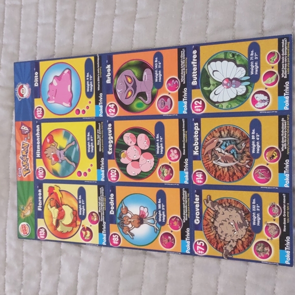 Pokemon Cards Burger King issues, 4 sheets - Picture 3 of 9